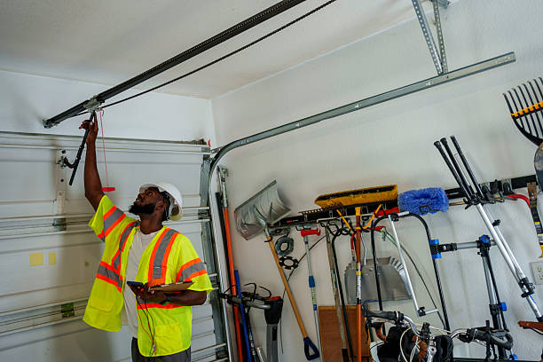 Professional Garage Door Panel Replacement technician working in Johnson County County, IA